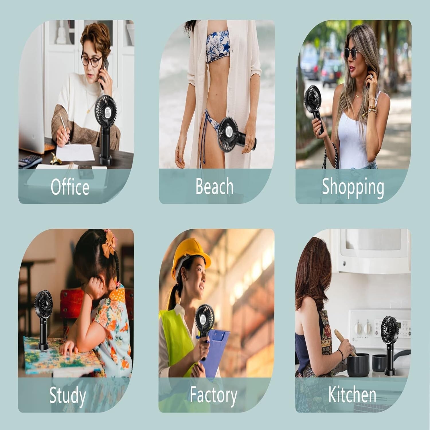 Mini Handheld Fan - Portable, Fold, Desk Cooler - Cooling USB Rechargeable 4000Mah A+