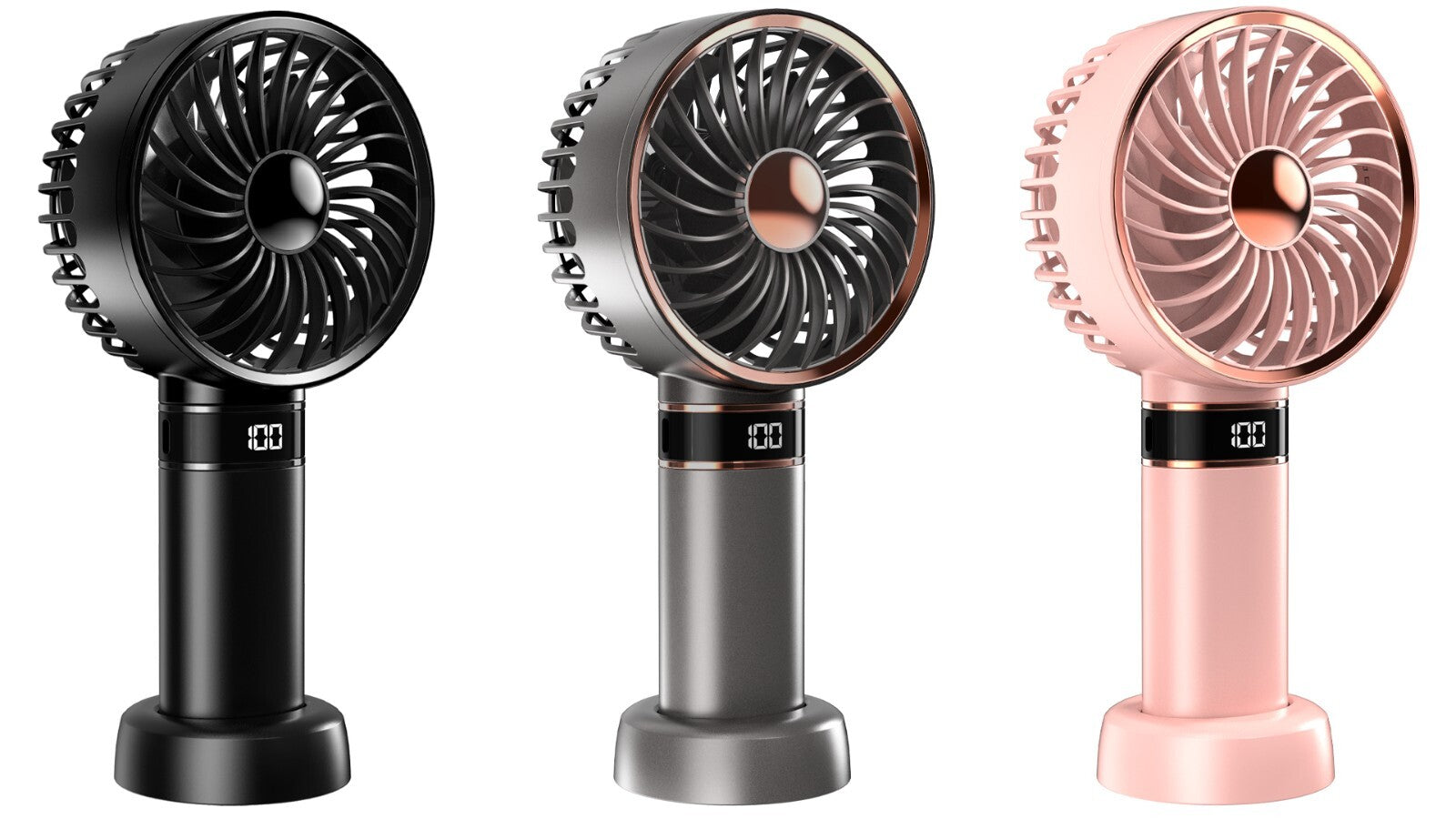 Mini Handheld Fan - Portable, Fold, Desk Cooler - Cooling USB Rechargeable 4000Mah A+