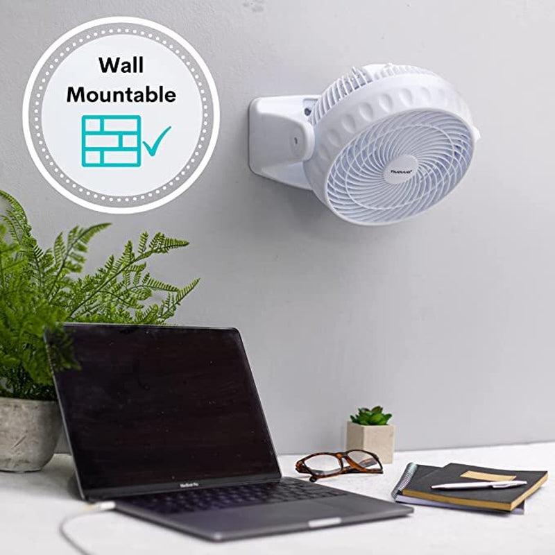 Powerful Silent Adjustable Table Fan, 3 Speed Turbo Cooling Desk Fan - by Nuovva