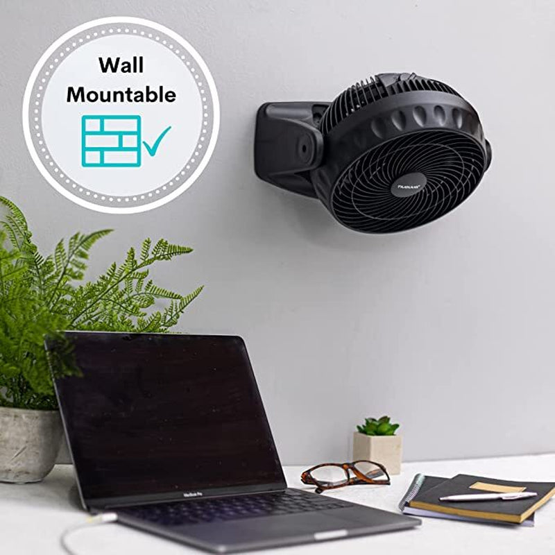 Powerful Silent Adjustable Table Fan, 3 Speed Turbo Cooling Desk Fan - by Nuovva