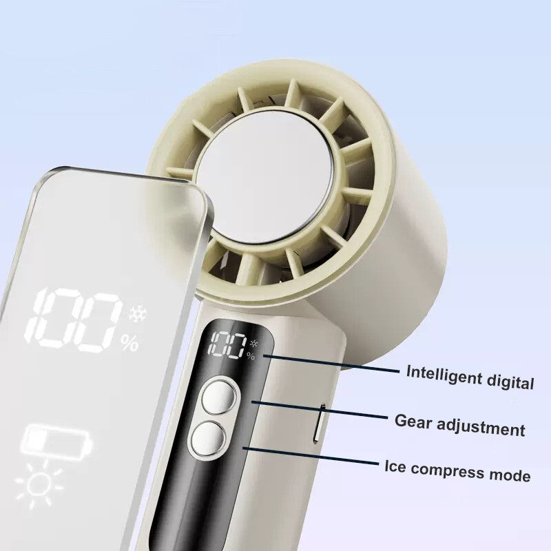 Mini Hand-Held Fan - Portable Folding Desk Fan Cooler - Usb Rechargeable - Cooling UK