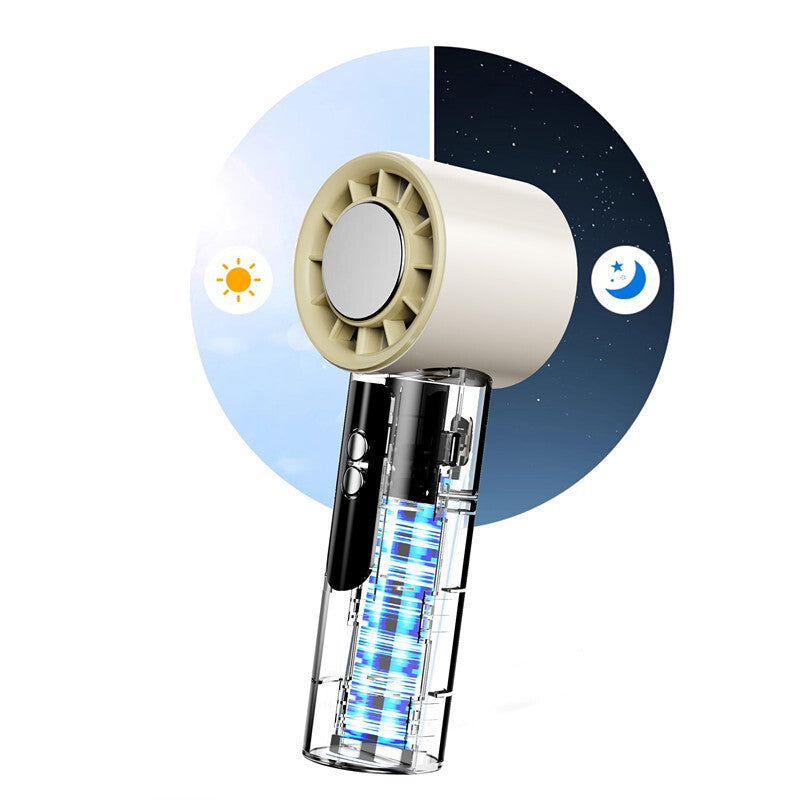 Mini Hand-Held Fan - Portable Folding Desk Fan Cooler - Usb Rechargeable - Cooling UK