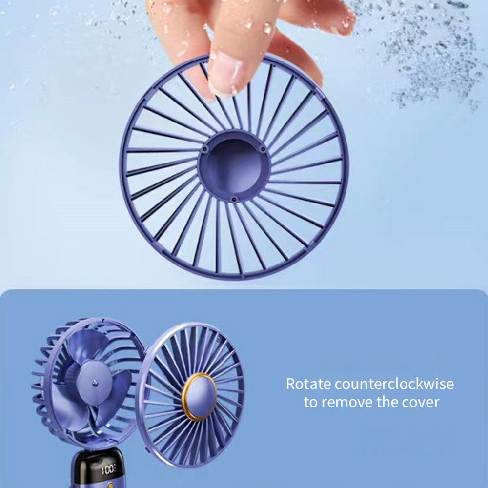 Mini Hand-Held Fan - Portable Folding Desk Fan Cooler - Usb Rechargeable - Cooling UK